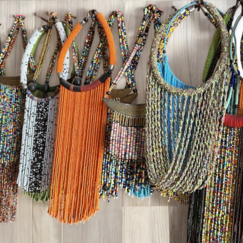 African jewellery with pearls